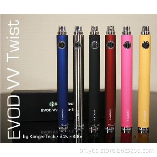 Kanger EVOD VV Batteries, Variable Voltage/Unique 5-click On/Off Protection/Short-circuit Protection